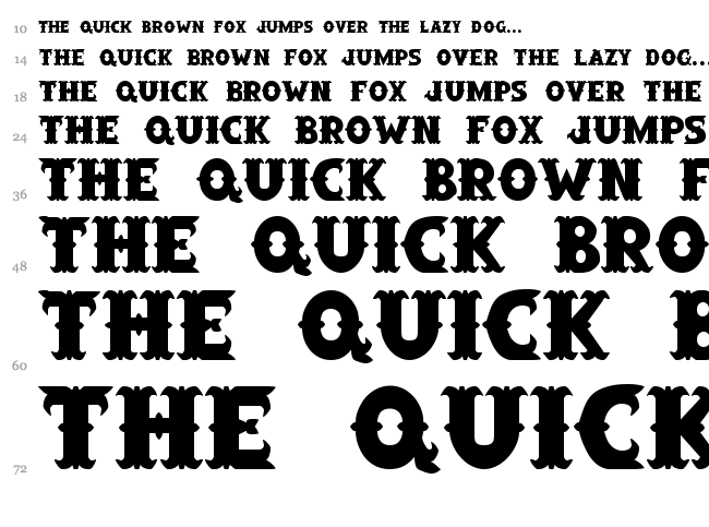Saloon font waterfall